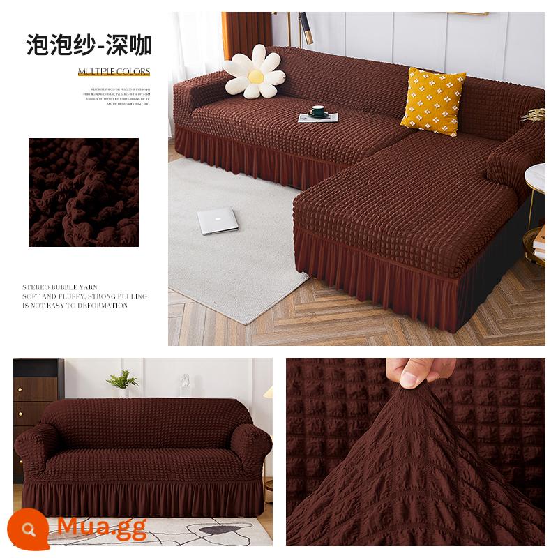 Sofa lười biếng cover cover toàn bộ kết hợp đầy đủ của đệm ghế sofa confred, ghế sofa đơn giản, gaibu chống lại - Kiểu váy nâu❤Thoải mái, thoáng khí và chống mèo cào