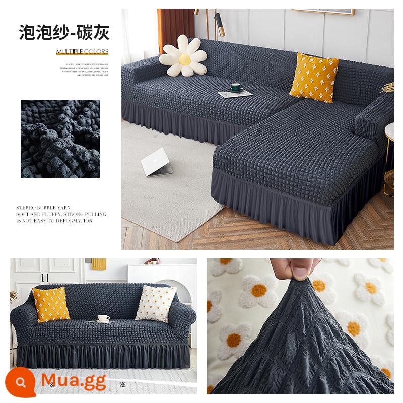 Sofa lười biếng cover cover toàn bộ kết hợp đầy đủ của đệm ghế sofa confred, ghế sofa đơn giản, gaibu chống lại - Kiểu váy xám carbon❤Thoải mái, thoáng khí và chống mèo cào