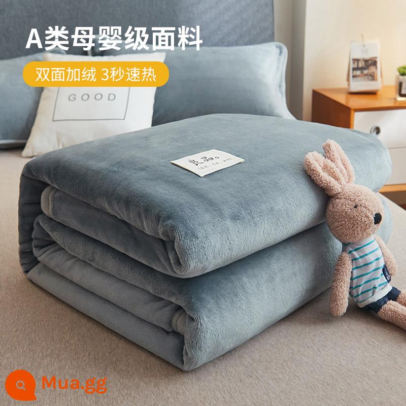 Nam Cực Sữa Chăn Lông Cừu Nhỏ Chăn Ngủ Trưa Văn Phòng Điều Hòa Chăn Sofa Chăn Ga Giường Chăn Khăn Chần Gòn XN - Màu xám bạc