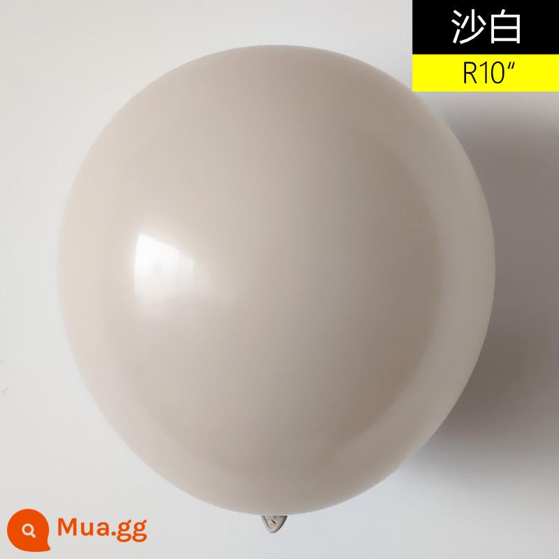 10 inch nhập khẩu tròn bong bóng cao su 10 màu tiêu chuẩn trang trí đám cưới vòm cưới sinh nhật bóng tiếp liệu - 10 cát trắng