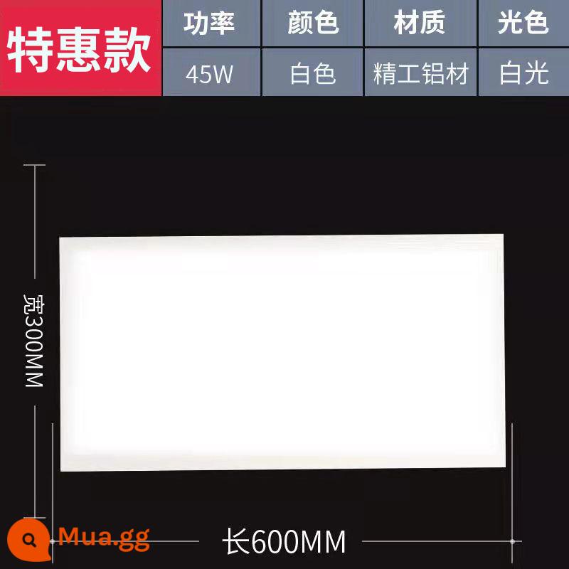 Tích hợp đèn LED âm trần nhà bếp bột phòng ánh sáng bằng nhôm hình tam giác nhúng 30x30x60x300x600 đèn phẳng - Ưu đãi đặc biệt cho dự án 30*60 [khung màu trắng] 45 watt