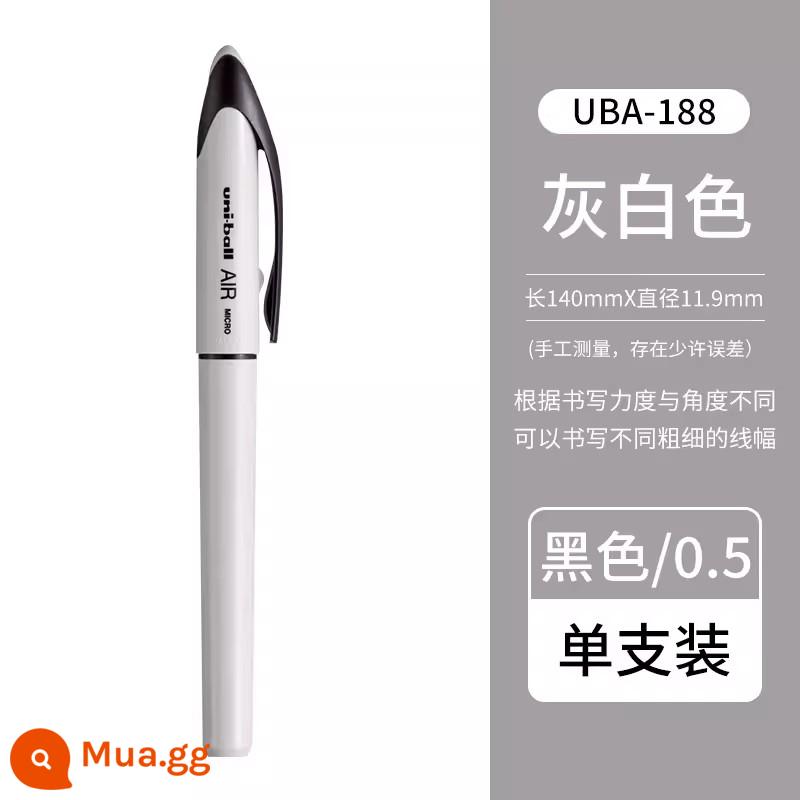 Uniball Nhật Bản Mitsubishi Black Technology Signature Pen UBA-188 dành riêng cho học sinh bút nước trung tính bóng lăn bi đen cọ cứng câu hỏi thực hành thư pháp bài kiểm tra màu xanh 0,5 chất lỏng thẳng khô nhanh hình tam giác kinh doanh - [1 gói] trắng nhạt (lõi đen) 0,5