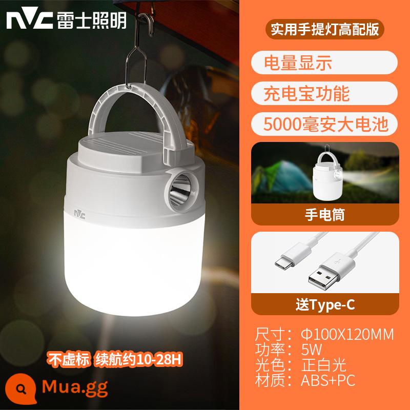 NVC chiếu sáng led đèn cắm trại ngoài trời siêu sáng siêu dài pin sạc lều cắm trại chiếu sáng khẩn cấp đèn nhà mất điện - Đèn cắm trại sạc-hạt đèn siêu sáng-pin 5000 mAh