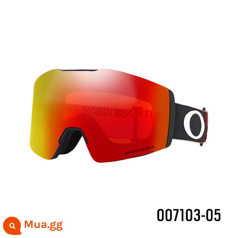 Kính trượt tuyết hình trụ Oakley Oakley Spectrum Ruizhi nữ thiết bị trượt tuyết FALL LINE XM kính trượt tuyết nam - Lớp phủ Iridium đỏ của ngọn đuốc Puruzhi 7103-5