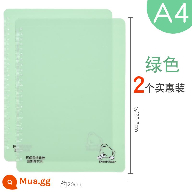 Bảng giấy để bàn A4 học sinh tiểu học sử dụng bảng viết silicon mềm cho kỳ thi này viết đặc biệt khổ lớn A3 bằng nhựa trong suốt dày giấy kiểm tra bảng trẻ em dễ thương bảng viết thư pháp nhỏ tươi Hàn Quốc - A4 xanh 2 tờ