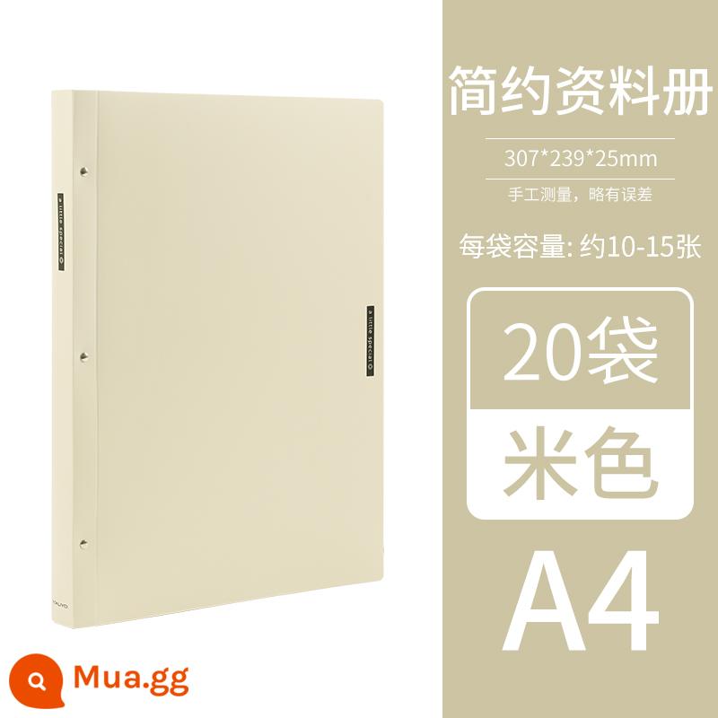 KOKUYO danh tiếng quốc gia của Nhật Bản Sách thông tin A4 thư mục chèn túi có thể lật trang nhiều lớp học sinh sử dụng văn phòng kẹp giấy kiểm tra túi lưu trữ dữ liệu sách thử thai - Be