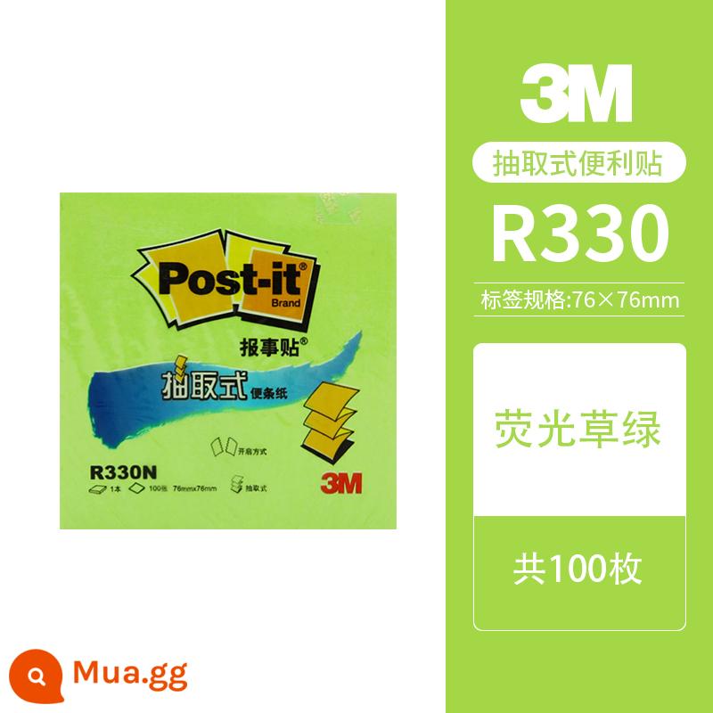 Hoa Kỳ 3M ghi chú post-it loại ghi chú trích xuất học sinh với bộ ghi chú dán đánh dấu cuốn sách nhỏ n lần dán lớn văn phòng phẩm văn phòng phẩm màu đỏ lưới dễ thương cơ sở ghi chú dính nhãn dán mạnh liên doanh vật tư văn phòng mới - Màu huỳnh quang-xanh cỏ