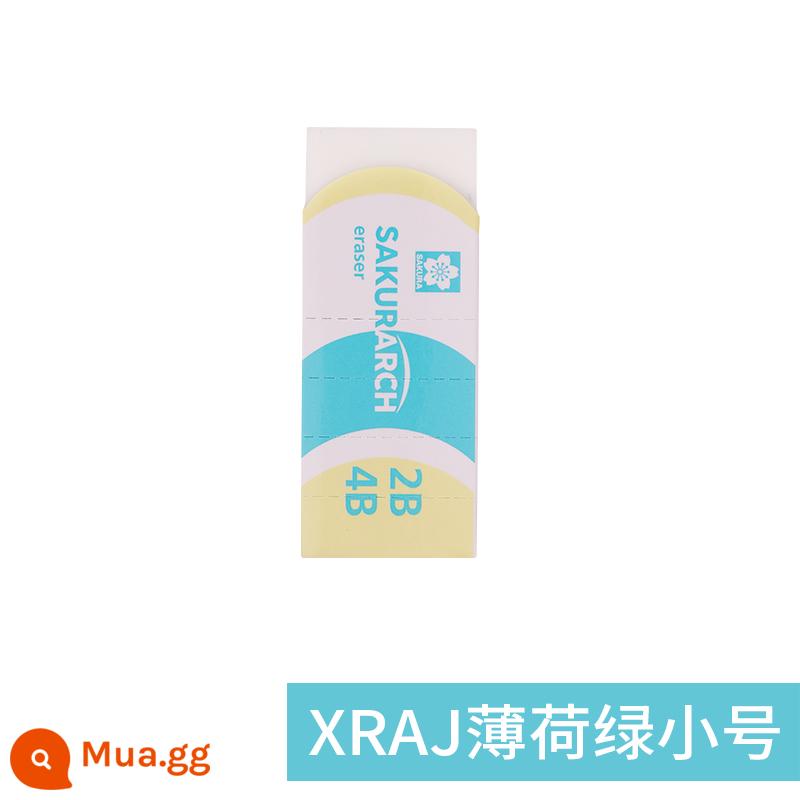 Cục tẩy hoa anh đào Sakura Nhật Bản độ bóng cao sinh viên nghệ thuật phác thảo với lá cờ trái tim cô gái đặc biệt siêu sạch cứng nửa tàu chà cát đầy đủ 2B chính thức 4B không dễ để lại vết tẩy shop một miếng hàng chính hãng nhập khẩu - [Xanh bạc hà] Không dễ gãy 2B4B/kích thước nhỏ