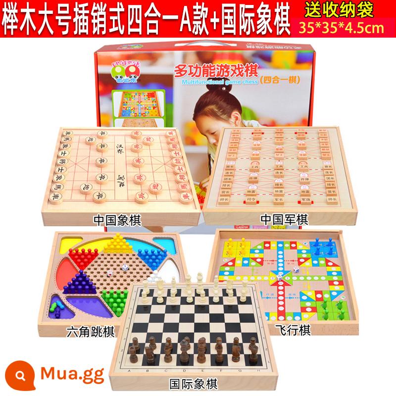 Bay Cờ đam Cờ đam Backgammon Chiến đấu Thú Cờ vua Xếp hình trẻ em Trò chơi đa chức năng Cờ vua Đồ chơi sinh nhật Quà tặng sinh nhật - Năm trong một lớn (cờ caro, cờ bay, cờ vua, cờ quân, cờ quốc tế)