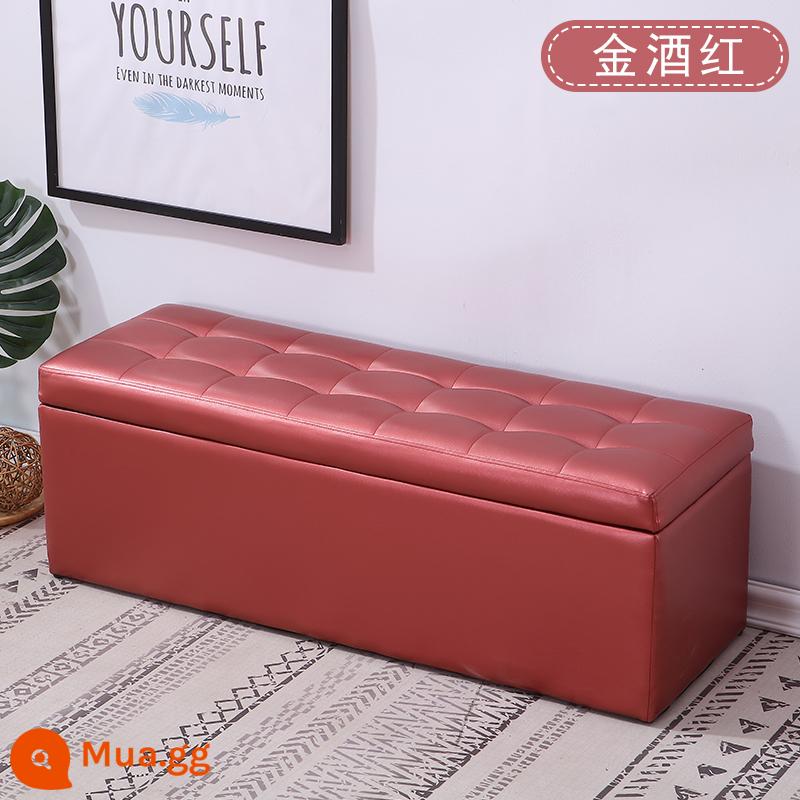 Cửa hàng quần áo sofa băng ghế dự bị lưu trữ phù hợp phòng phân còn lại phân giày cửa hàng thay đổi phân giày dài bệ da bến tàu - rượu vang đỏ vàng