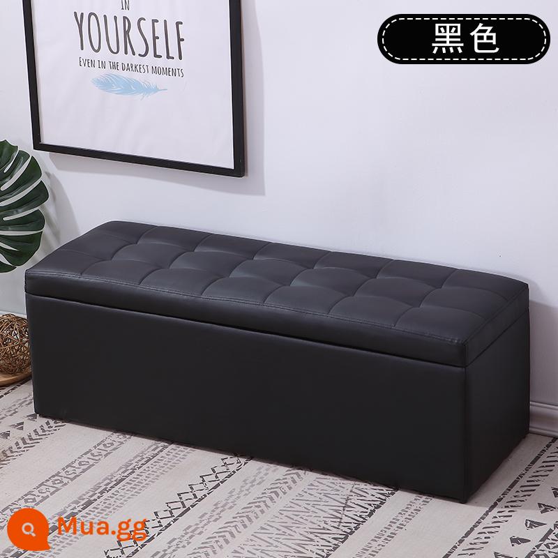 Cửa hàng quần áo sofa băng ghế dự bị lưu trữ phù hợp phòng phân còn lại phân giày cửa hàng thay đổi phân giày dài bệ da bến tàu - đen