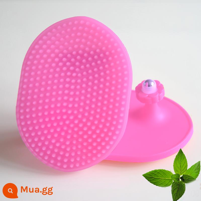 Bàn chải kinh tuyến silicone mềm cơ thể bàn chải làm đẹp nói chung năm yếu tố bàn chải gân đốt cháy mỡ bụng Bàn chải massage chân tại nhà - Loại bi thép/hai hồng/tinh dầu miễn phí + bản đồ huyệt đạo