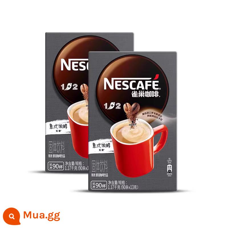 【Flagship Store】Nestlé 1+2 Cà phê sữa Espresso Xay nhỏ 3 trong 1 Cà phê hòa tan 90 Thanh*13g - 90 que đậm đặc trong 2 hộp