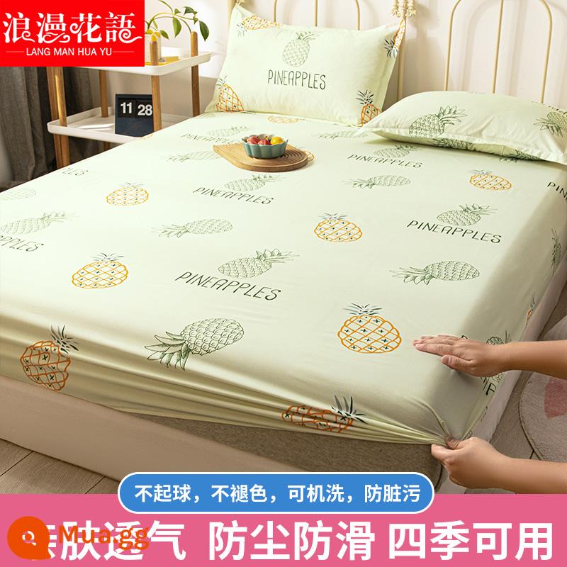 Ga trải giường cố định một mảnh cotton giặt sạch chống trượt ga trải giường Simmons bao gồm tấm ga trải giường bảo vệ chống bụi - Dứa-nên lấy hai miếng và thay đổi chúng