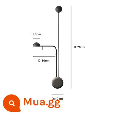 Bắc Âu tối giản vibia biệt thự khách sạn đầu giường quán cà phê nối dây miễn phí đèn tường hình tùy chỉnh - F phong cách màu đen