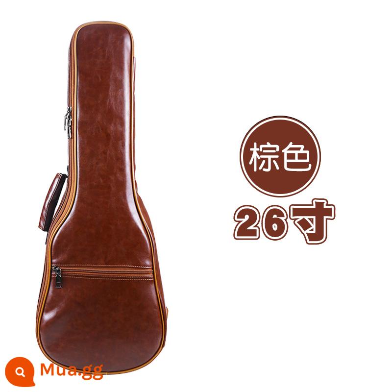 Bonmusica 21/23/26 inch cá tính dày ukulele túi đựng đàn ukulele - 26 inch vai màu nâu