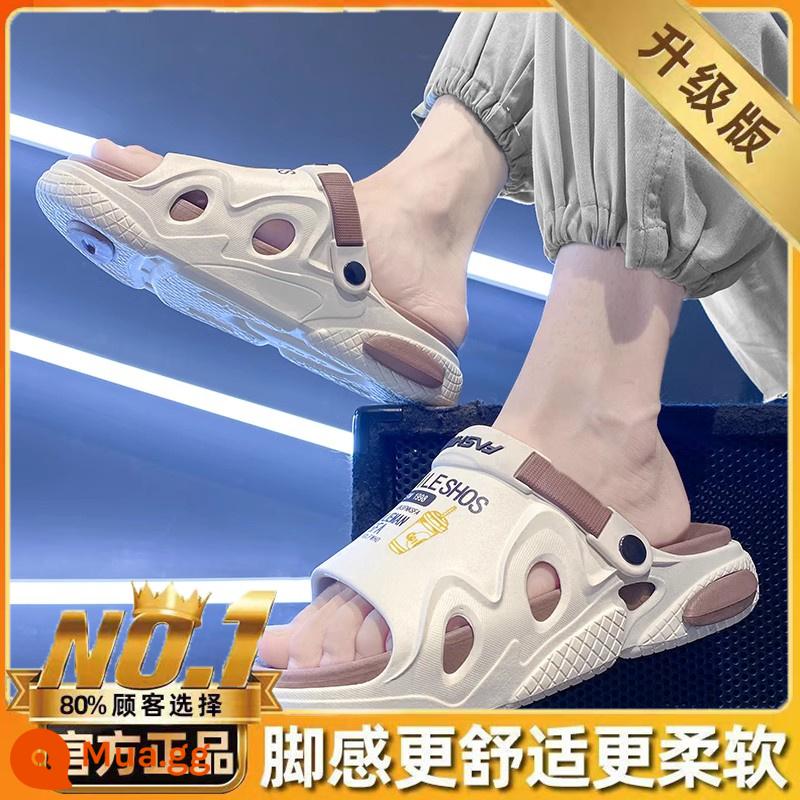 Dép Nam Thể Thao Dã Ngoại Mùa Hè Đi Lái Đế Dày Đi Biển Sandal Size Lớn Mới 2023 - [Hình ảnh chính phiên bản nâng cấp] Gạo lứt