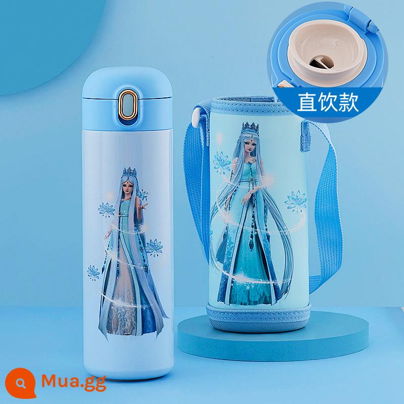 Ultraman Tayro Children trong Cúp cách nhiệt Cúp tiểu học Cúp nước tiểu học Cúp nước đặc biệt 316 Nước uống trực tiếp bằng thép không gỉ - Ly uống nước thẳng màu xanh nhạt Luoli 500ml + tay áo cốc