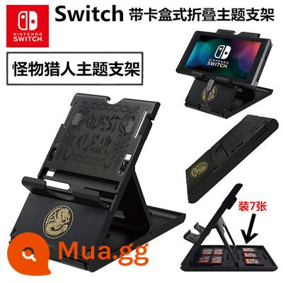 Thẻ NS khung máy chủ có thể gập lại chính hãng có giá trị tốt với Zelda Mario mỏng di động - Black Monster (lưu trữ 7 băng cassette)