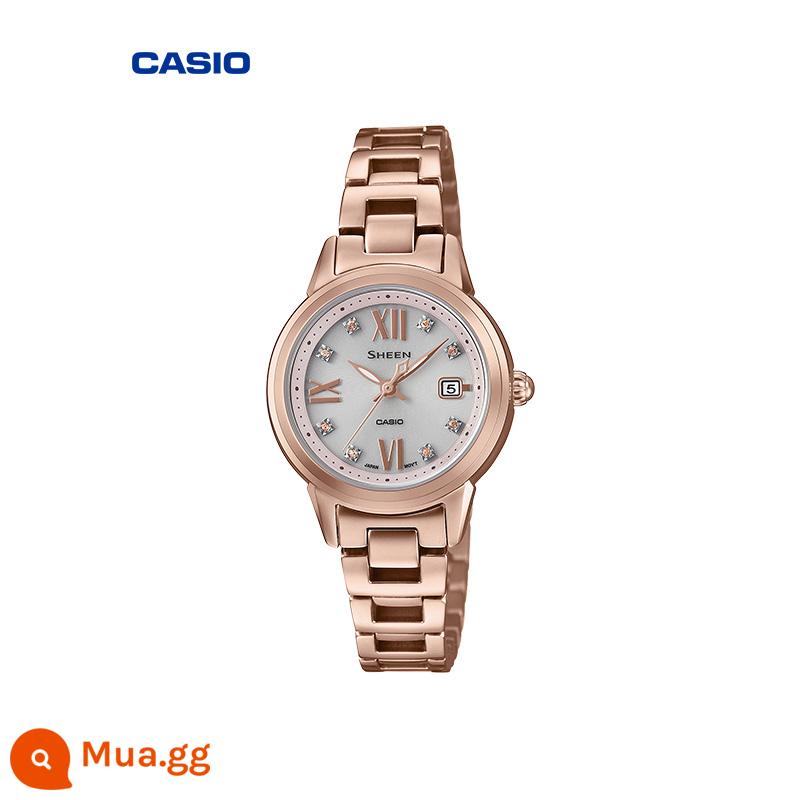 Cửa hàng hàng đầu của Casio SHE-4522 đồng hồ đeo tay nữ doanh nhân mặt số nhỏ chống thấm nước CASIOsheen chính hãng - SHE-4522CG-4AUPR