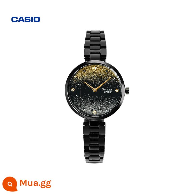 Cửa hàng hàng đầu của Casio SHE-C1100BD hộp quà tặng maki lá vàng đồng hồ CASIO SHEEN hàng chính hãng - SHE-C1100BD-1AUPRJ