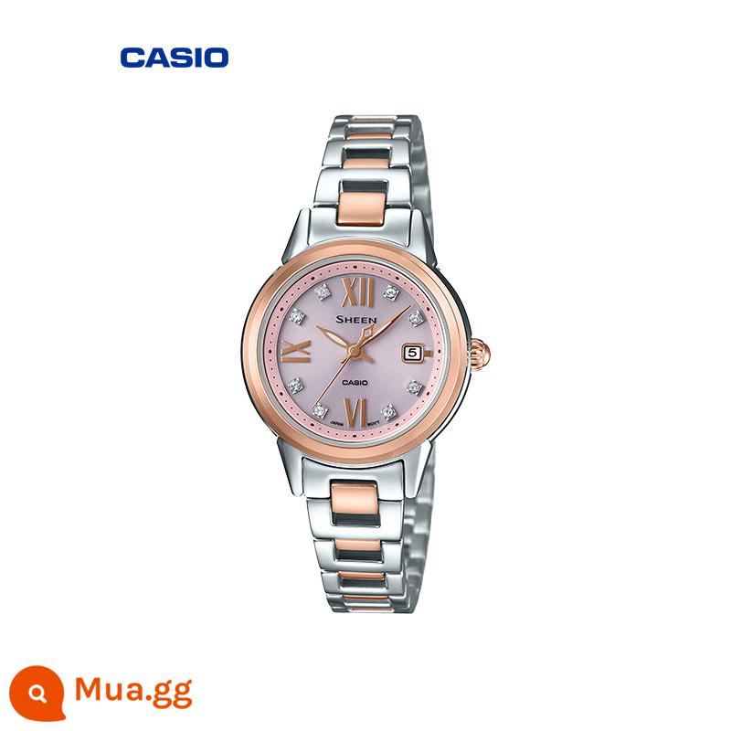 Cửa hàng hàng đầu của Casio SHE-4522 đồng hồ đeo tay nữ doanh nhân mặt số nhỏ chống thấm nước CASIOsheen chính hãng - SHE-4522SG-4AUPR