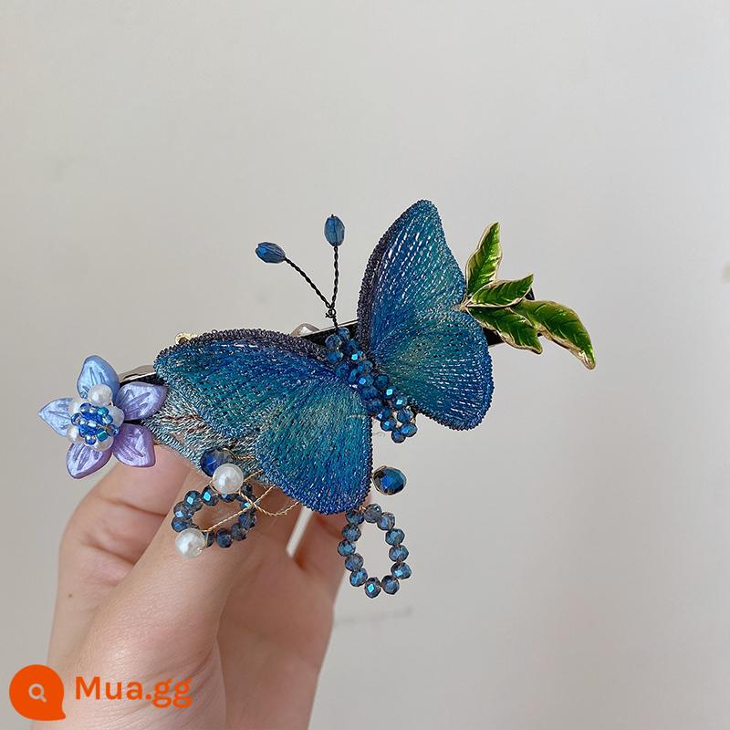 Fairy Butterfly ~ thiết kế tinh tế kẹp tóc sau gáy của phụ nữ kẹp cao cấp kẹp cá mập khí chất lớn - Kẹp tóc lò xo Dielianhua—khoảng 8cm