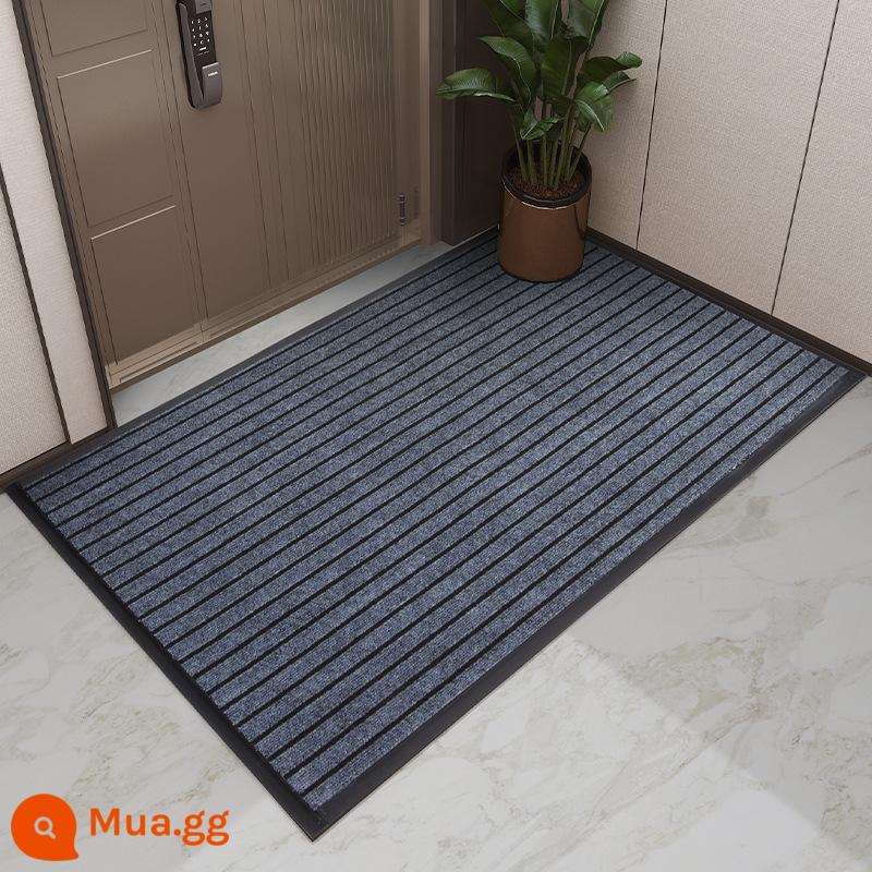 Lối vào sàn lối vào cửa mat nhà phòng khách sàn mat non-slip mat bên ngoài cửa chà đất loại bỏ bụi thảm ngoài trời mat cửa - Thảm cửa cao su màu xám