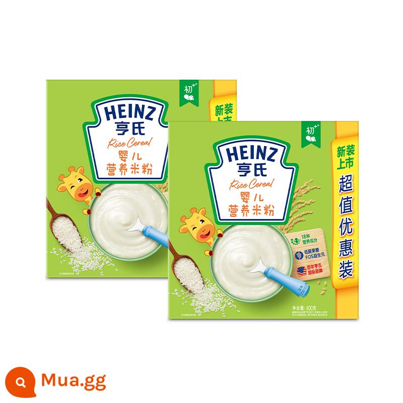 Bột gạo Heinz Prebiotic FOS cho trẻ sơ sinh 6 tháng tuổi thực phẩm bổ sung canxi sắt kẽm ngũ cốc dinh dưỡng rau củ - [6+ Hương Vị Nguyên Bản Kết Hợp Đặc Biệt 1] Bún Dinh Dưỡng Cho Bé Gói 400g*2 Hộp