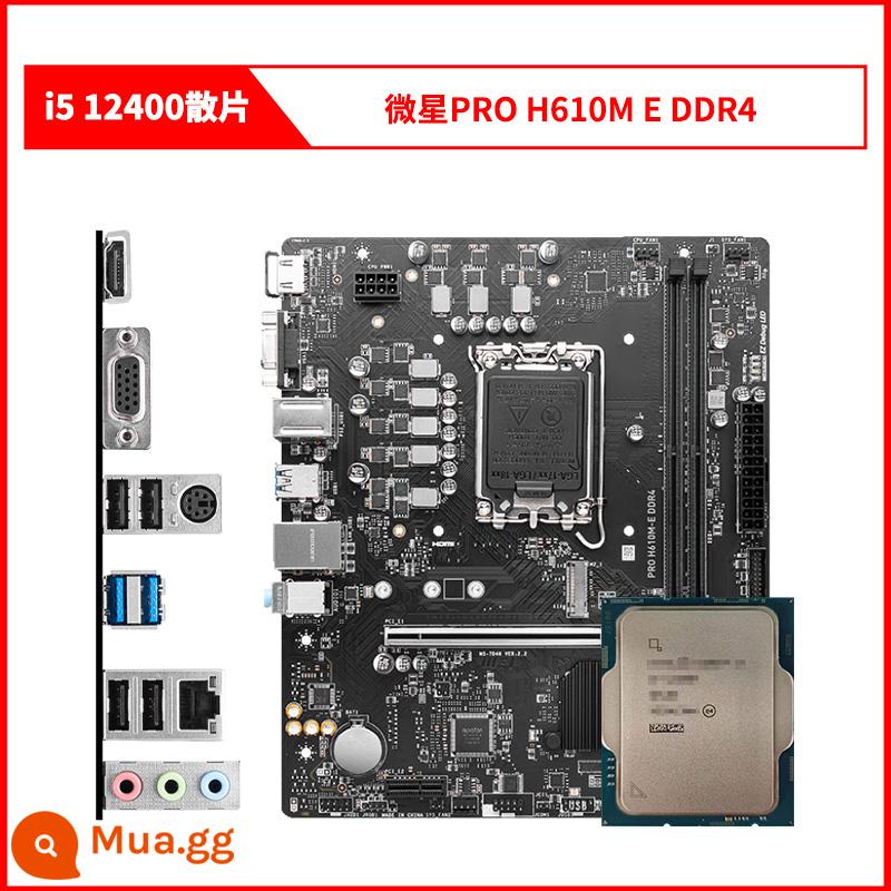 Bộ bo mạch chủ CPU phân tán Inteli5 12400 i512400 12400 với MSI ASUS B660H610 - [Ưu đãi đặc biệt] i5 12400 rời chip + MSI PRO H610M-E D4