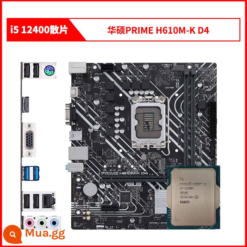 Bộ bo mạch chủ CPU phân tán Inteli5 12400 i512400 12400 với MSI ASUS B660H610 - chip rời i5 12400 + ASUS PRIME H610M-K D4