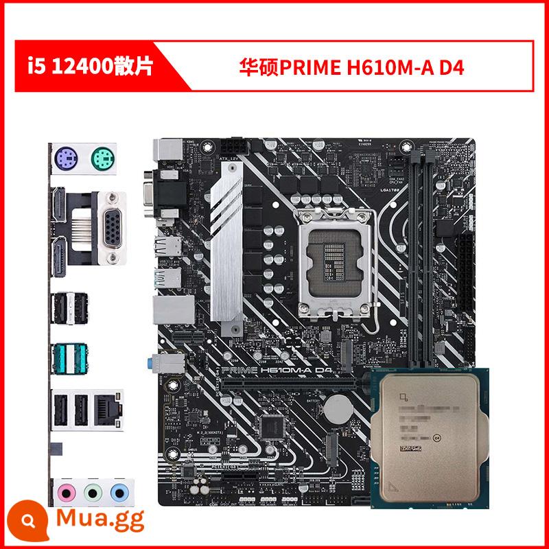 Bộ bo mạch chủ CPU phân tán Inteli5 12400 i512400 12400 với MSI ASUS B660H610 - chip rời i5 12400 + ASUS PRIME H610M-A D4