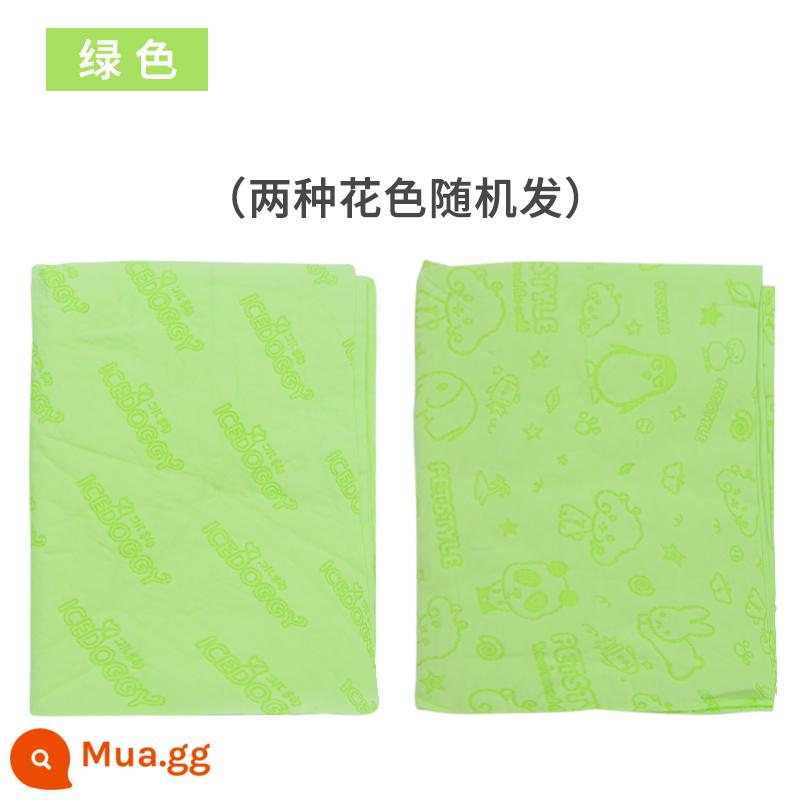 Thú Cưng Da Lộn Khăn Thấm Bông Chó Con Tắm Khăn Thấm Hút Khăn Tắm Lớn Tiếp Liệu Chó Con Nhanh Khô - Xanh [kích thước 85*33]