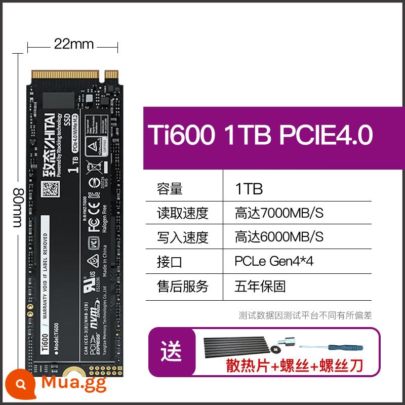 Ổ cứng thể rắn SSD Zhidai Yangtze TiPlus5000 Series 500G 1TB M.2 nvme 512G - Ti600 1TB PCIE4.0 (có tản nhiệt/thích hợp cho máy tính để bàn/notebook)