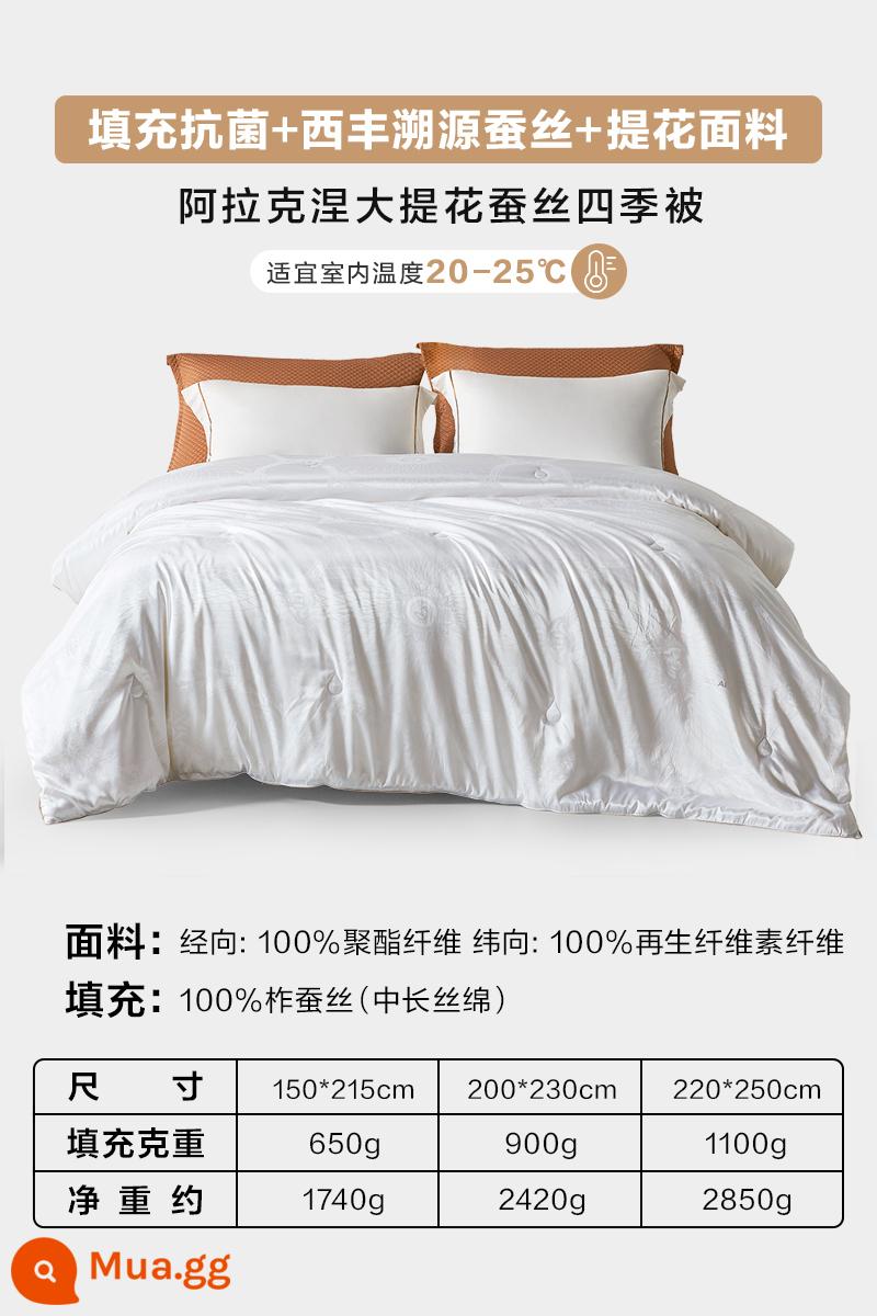 Luolai Home Dệt 100% chăn lụa kháng khuẩn dày chăn mùa đông chăn mùa xuân và mùa thu chăn điều hòa không khí chăn mẹ chăn lõi hai trong một - Chăn bốn mùa [100% lụa + truy xuất nguồn gốc Tây Phong + chăm sóc kháng khuẩn] Arachne