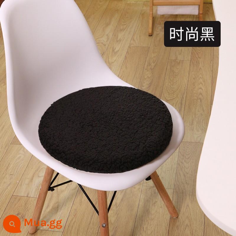 Bông và vải lanh đệm futon dày tròn phong cách Nhật Bản ban công bay cửa sổ sàn lười chiếu tatami đệm phòng ngủ đệm đệm - Màu đen thời trang (nhung nhung Shu nâng cấp)