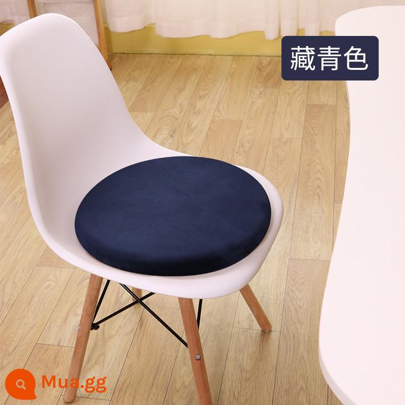 Bông và vải lanh đệm futon dày tròn phong cách Nhật Bản ban công bay cửa sổ sàn lười chiếu tatami đệm phòng ngủ đệm đệm - xanh hải quân