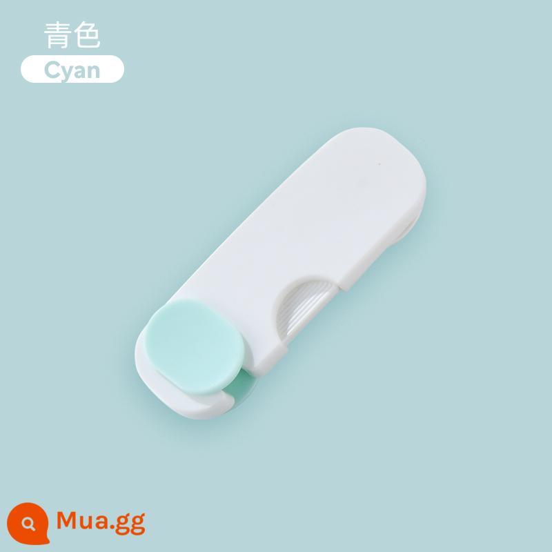 Jingqi Trẻ Em Ngăn Kéo Tủ Tủ Lạnh Cửa Trượt Mở Khóa An Toàn Cho Bé Bé Chống Kẹp Tay Hiện Vật - màu xanh da trời