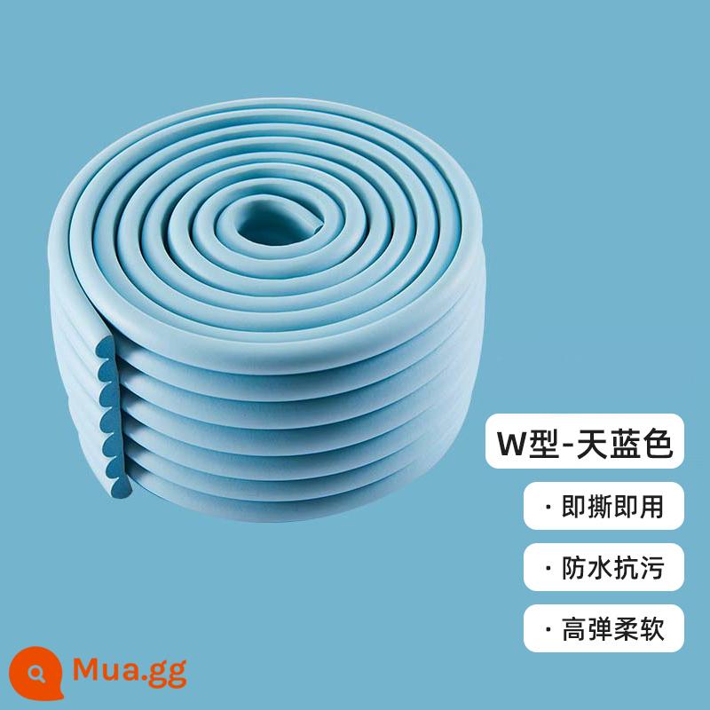 [Thành viên Tmall Uxian] Dải chống va chạm nhà trẻ em Jingqi 2 mét - Loại W màu xanh da trời [mẫu dày không dính, độ đàn hồi và mềm mại cao]