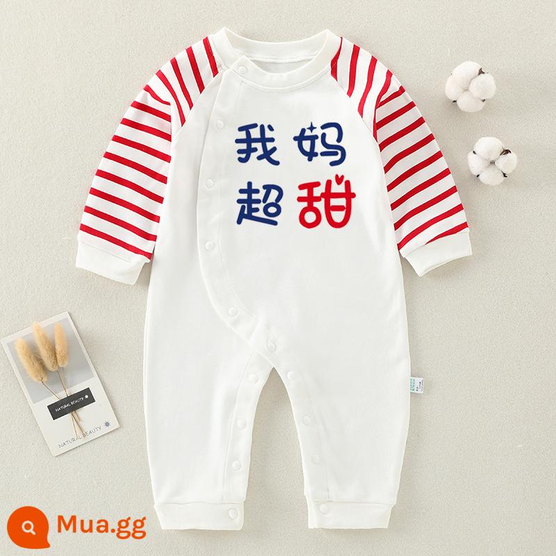 Jingqi quần áo trẻ sơ sinh bé mùa thu và mùa đông áo liền quần cotton nguyên chất đồ ngủ quốc triều Trung Quốc áo liền quần gió bò quần áo - Mẹ tôi thật ngọt ngào