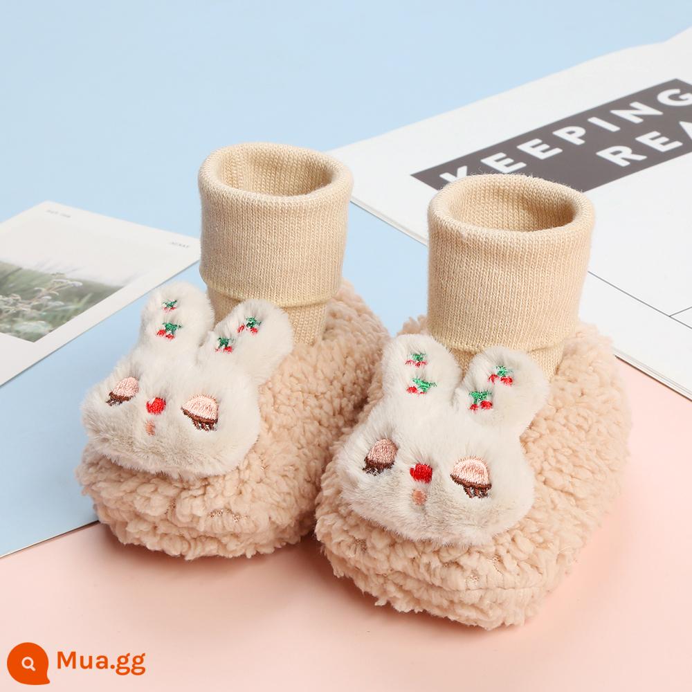 Bảo Vệ Chân Cho Bé Bông Nguyên Chất Dày Cotton Giày Sơ Sinh Bọc Giày Ấm Quấn Chân Túi Ngủ Bọc Chân Thu Đông - Màu cà phê