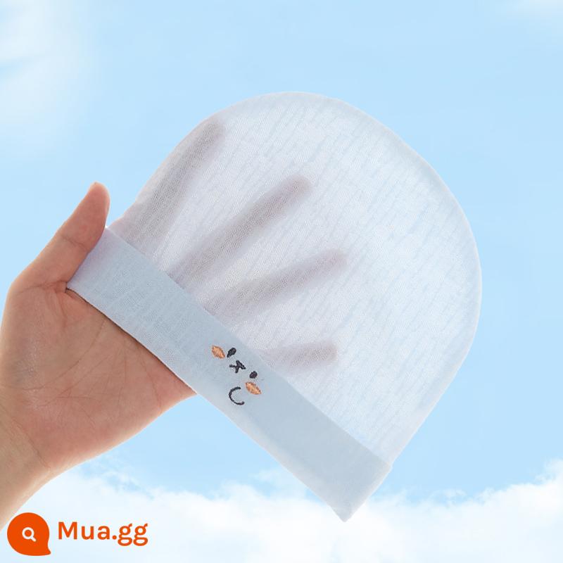 Jingqi Nón Cho Bé Mùa Hè Cotton Mỏng Bé Sơ Sinh Bé Sơ Sinh Mùa Xuân Và Mùa Thu Bông Lốp Nón Dễ Thương - màu xanh da trời