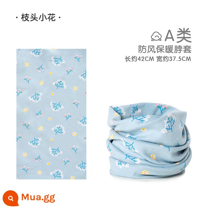 Jingqi Trẻ Em Khăn Choàng Mùa Đông Cho Bé Chống Gió Khăn Ấm Thu Đông Bé Trai Và Bé Gái Cotton Nguyên Chất Cho Bé Dễ Thương Quấn Cổ - hoa nhỏ trên cành