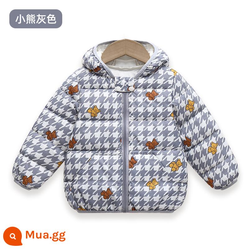 Áo khoác cotton trẻ em Jingqi, quần áo bé trai và bé gái, quần áo thu đông trẻ em, quần áo cotton cho trẻ sơ sinh, áo khoác cotton, áo khoác cotton và áo khoác nhung - Houndstooth chịu ba lớp giữ ấm và khóa nhiệt độ tuần hoàn