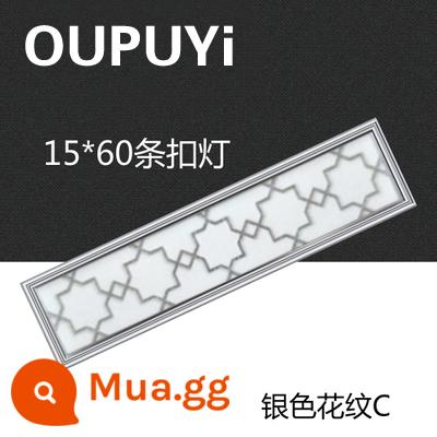 Tích hợp đèn led ốp trần top panel 15X60 đèn khóa hành lang ban công Đèn panel 150X600 tấm nhôm khóa - mẫu bạc 3