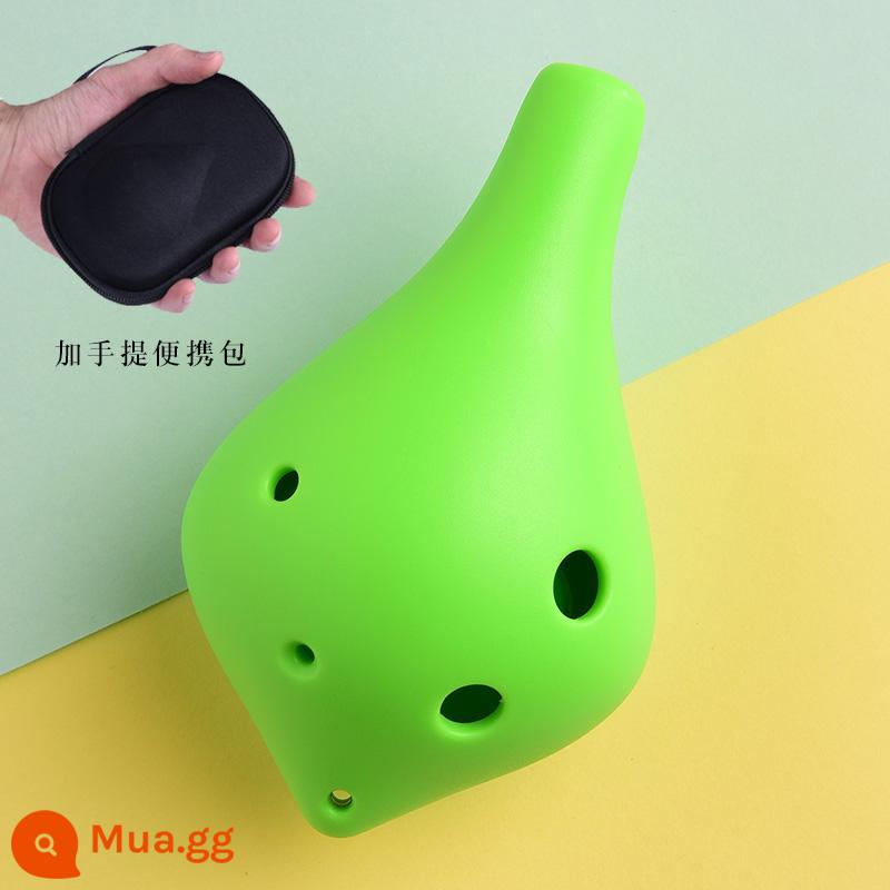 Ocarina 6 lỗ alto C-tune nhựa mới bắt đầu mục nhựa chống rơi 6 lỗ nhựa AC trẻ em học sinh trưởng thành nhạc cụ - Nhựa chất lượng cao AC 6 lỗ [xanh] [cộng với túi xách tay]