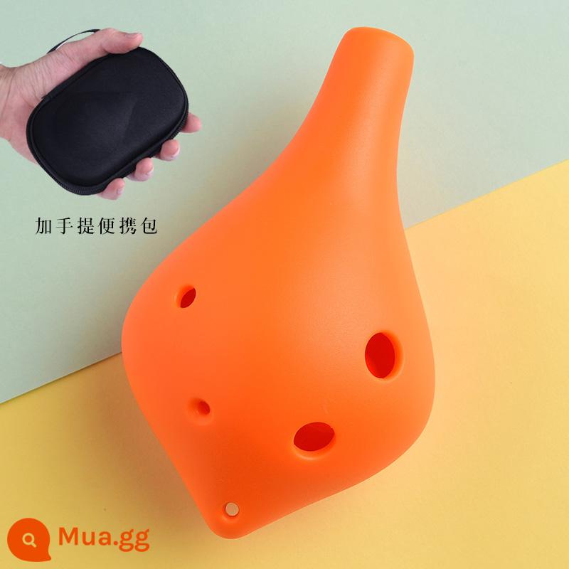 Ocarina 6 lỗ alto C-tune nhựa mới bắt đầu mục nhựa chống rơi 6 lỗ nhựa AC trẻ em học sinh trưởng thành nhạc cụ - Nhựa cao cấp AC 6 lỗ [cam] [cộng với túi xách tay]