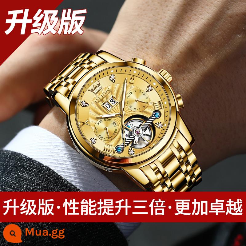 2021 Thụy Sĩ Mới Chứng Nhận Đồng Hồ Nam Hoàn Toàn Tự Động Cơ Nam Thương Hiệu Tourbillon Rỗng Chống Thấm Nước - 95% chọn phiên bản nâng cấp của đai thép Zhang Zhilin toàn vàng [bảo hành trọn đời + quà tặng hào phóng]