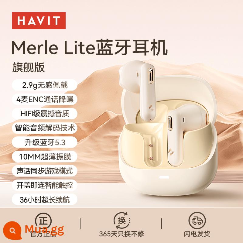 Tai nghe Bluetooth Hewitt true wireless mới 2023 nam nữ giảm tiếng ồn chất lượng âm thanh cao phù hợp Apple Huawei Xiaomi - Phiên bản Liujinbai-Flagship [Không có cảm giác đeo + chất lượng âm thanh không bị méo tiếng có độ trung thực cao + giảm tiếng ồn cuộc gọi ENC 4 micrô]