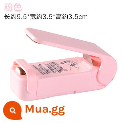 Mini Nhật Bản Snack Hàn Máy Di Động Hộ Gia Đình Túi Nhựa Máy Hàn Miệng Túi Bảo Quản Thực Phẩm Áp Lực Tay Máy Hàn Miệng Túi - Hồng